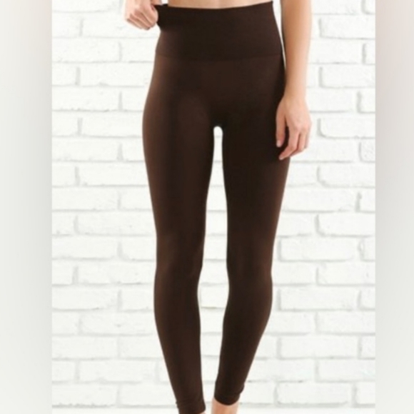 NEW MIX PREMIUM High Waisted Tummy Shaping Black Leggings One Size Fits All BNWT - Picture 4 of 10